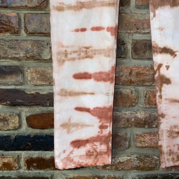 7 For All Mankind Brown Custom Tie Dye Skinny Jeans Women's Size 30 - Picture 4 of 11